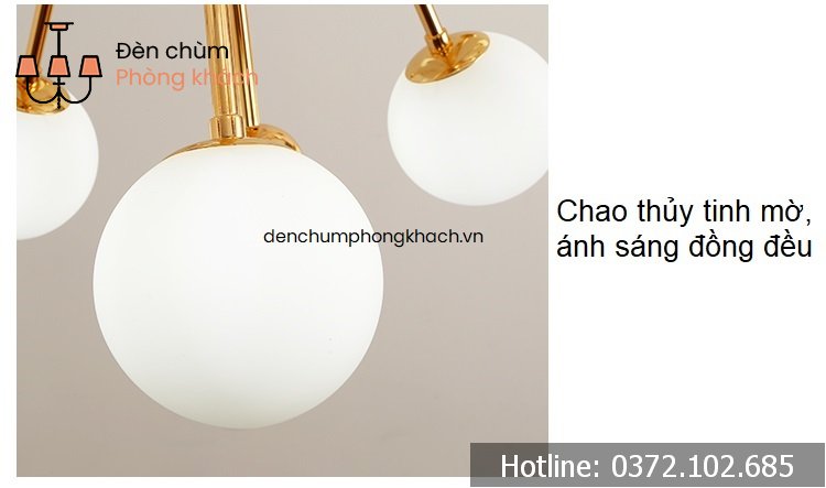 Chao đèn chùm phòng khách T037